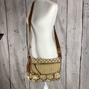 Fossil Canvas Crossbody Messenger Bag